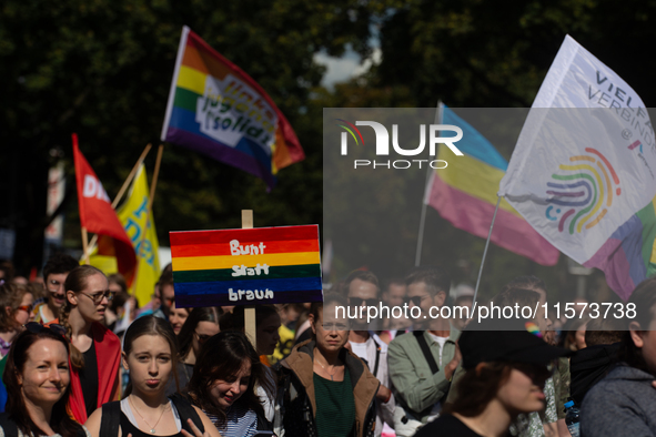 Thousands of people take part in the annual traditional LGBTQ CSD demonstration in Dortmund, Germany, on September 14, 2024. 