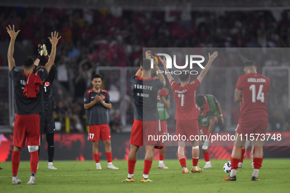 Kerem Akturkoglu of Turkey  during the UEFA Nations League 2024/25 League B Group B4 match between Turkiye and Iceland at Gursel Aksel Stadi...