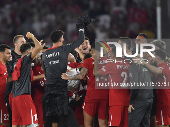 Zeki Celik of Turkey  during the UEFA Nations League 2024/25 League B Group B4 match between Turkiye and Iceland at Gursel Aksel Stadium on...