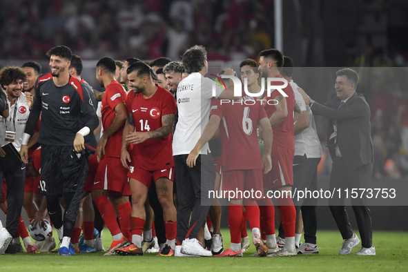 Abdulkerim Bardakci of Turkey  during the UEFA Nations League 2024/25 League B Group B4 match between Turkiye and Iceland at Gursel Aksel St...