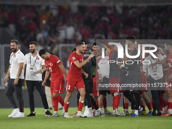 Merih Demiral of Turkey  during the UEFA Nations League 2024/25 League B Group B4 match between Turkiye and Iceland at Gursel Aksel Stadium...