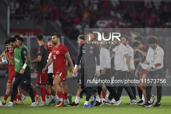 Abdulkerim Bardakci of Turkey  during the UEFA Nations League 2024/25 League B Group B4 match between Turkiye and Iceland at Gursel Aksel St...