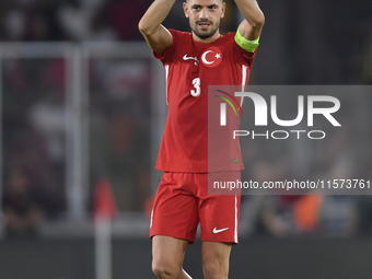 Merih Demiral of Turkey  during the UEFA Nations League 2024/25 League B Group B4 match between Turkiye and Iceland at Gursel Aksel Stadium...