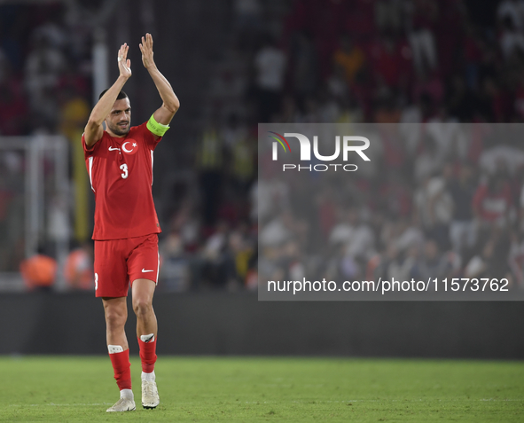 Merih Demiral of Turkey  during the UEFA Nations League 2024/25 League B Group B4 match between Turkiye and Iceland at Gursel Aksel Stadium...