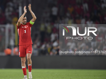 Merih Demiral of Turkey  during the UEFA Nations League 2024/25 League B Group B4 match between Turkiye and Iceland at Gursel Aksel Stadium...