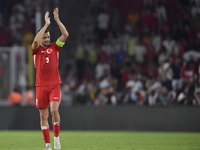 Merih Demiral of Turkey  during the UEFA Nations League 2024/25 League B Group B4 match between Turkiye and Iceland at Gursel Aksel Stadium...