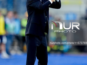 Thiago Motta head coach of Juventus FC gestures during the Serie A Enilive match between Empoli FC and Juventus FC at Stadio Carlo Castellan...