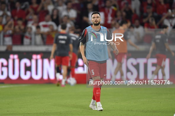 Merih Demiral of Turkey  during the UEFA Nations League 2024/25 League B Group B4 match between Turkiye and Iceland at Gursel Aksel Stadium...