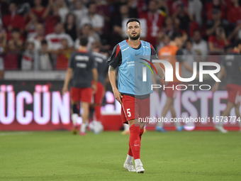 Merih Demiral of Turkey  during the UEFA Nations League 2024/25 League B Group B4 match between Turkiye and Iceland at Gursel Aksel Stadium...