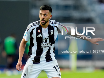 Nicolas Gonzalez of Juventus FC gestures during the Serie A Enilive match between Empoli FC and Juventus FC at Stadio Carlo Castellani on Se...