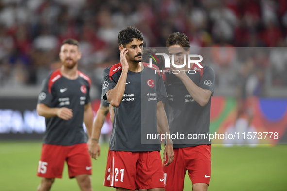 Eren Dinkci of Turkey  during the UEFA Nations League 2024/25 League B Group B4 match between Turkiye and Iceland at Gursel Aksel Stadium on...