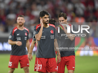 Eren Dinkci of Turkey  during the UEFA Nations League 2024/25 League B Group B4 match between Turkiye and Iceland at Gursel Aksel Stadium on...