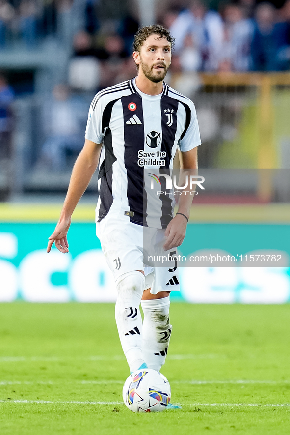 Manuel Locatelli of Juventus FC in action during the Serie A Enilive match between Empoli FC and Juventus FC at Stadio Carlo Castellani on S...