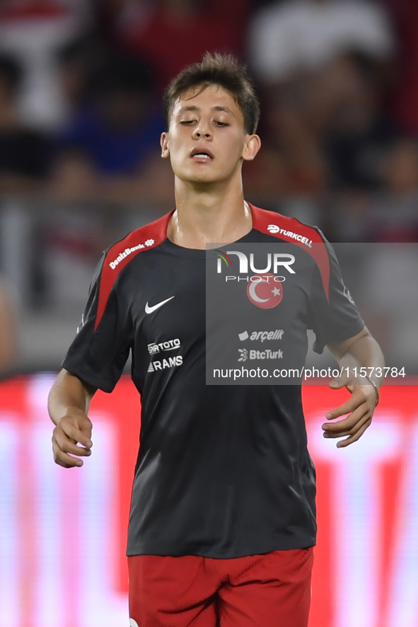 Arda Guler of Turkey    during the UEFA Nations League 2024/25 League B Group B4 match between Turkiye and Iceland at Gursel Aksel Stadium o...