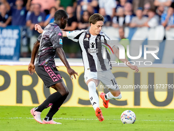 Kenan Yıldız of Juventus FC during the Serie A Enilive match between Empoli FC and Juventus FC at Stadio Carlo Castellani on September 14, 2...