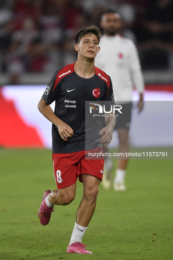 Arda Guler of Turkey    during the UEFA Nations League 2024/25 League B Group B4 match between Turkiye and Iceland at Gursel Aksel Stadium o...