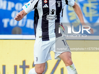 Kenan Yıldız of Juventus FC during the Serie A Enilive match between Empoli FC and Juventus FC at Stadio Carlo Castellani on September 14, 2...