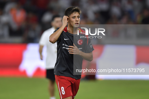 Arda Guler of Turkey    during the UEFA Nations League 2024/25 League B Group B4 match between Turkiye and Iceland at Gursel Aksel Stadium o...