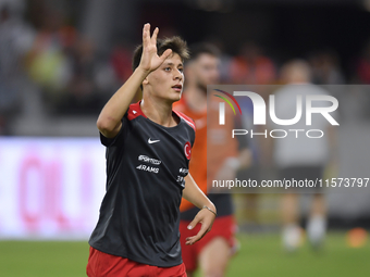 Arda Guler of Turkey    during the UEFA Nations League 2024/25 League B Group B4 match between Turkiye and Iceland at Gursel Aksel Stadium o...