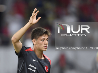 Arda Guler of Turkey    during the UEFA Nations League 2024/25 League B Group B4 match between Turkiye and Iceland at Gursel Aksel Stadium o...