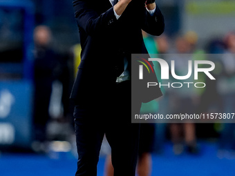 Thiago Motta head coach of Juventus FC gestures during the Serie A Enilive match between Empoli FC and Juventus FC at Stadio Carlo Castellan...