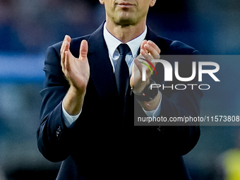 Thiago Motta head coach of Juventus FC gestures during the Serie A Enilive match between Empoli FC and Juventus FC at Stadio Carlo Castellan...