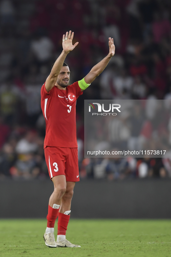 Okay Yokuslu of Turkey  during the UEFA Nations League 2024/25 League B Group B4 match between Turkiye and Iceland at Gursel Aksel Stadium o...