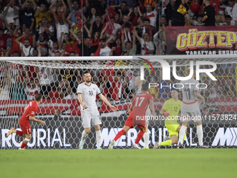 Kerem Akturkoglu of Turkey celebrates after scoring  during the UEFA Nations League 2024/25 League B Group B4 match between Turkiye and Icel...