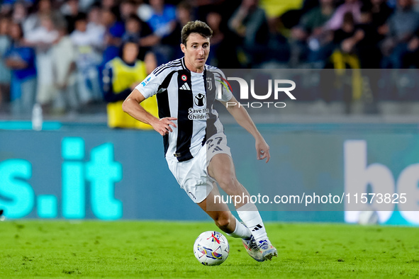 Andrea Cambiaso of Juventus FC during the Serie A Enilive match between Empoli FC and Juventus FC at Stadio Carlo Castellani on September 14...