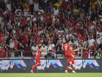 Kerem Akturkoglu of Turkey celebrates after scoring  during the UEFA Nations League 2024/25 League B Group B4 match between Turkiye and Icel...