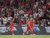 Kerem Akturkoglu of Turkey celebrates after scoring  during the UEFA Nations League 2024/25 League B Group B4 match between Turkiye and Icel...