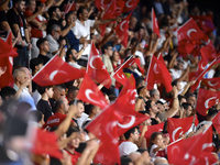 Turkey fans  during the UEFA Nations League 2024/25 League B Group B4 match between Turkiye and Iceland at Gursel Aksel Stadium on September...