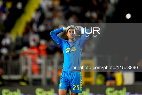 Devis Vasquez of Empoli FC looks dejected during the Serie A Enilive match between Empoli FC and Juventus FC at Stadio Carlo Castellani on S...