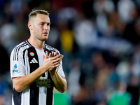 Teun Koopmeiners of Juventus FC gestures during the Serie A Enilive match between Empoli FC and Juventus FC at Stadio Carlo Castellani on Se...