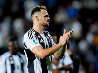 Federico Gatti of Juventus FC gestures during the Serie A Enilive match between Empoli FC and Juventus FC at Stadio Carlo Castellani on Sept...