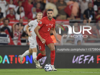 Merih Demiral of Turkey  during the UEFA Nations League 2024/25 League B Group B4 match between Turkiye and Iceland at Gursel Aksel Stadium...