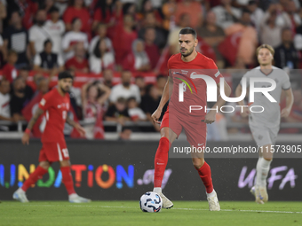 Merih Demiral of Turkey  during the UEFA Nations League 2024/25 League B Group B4 match between Turkiye and Iceland at Gursel Aksel Stadium...