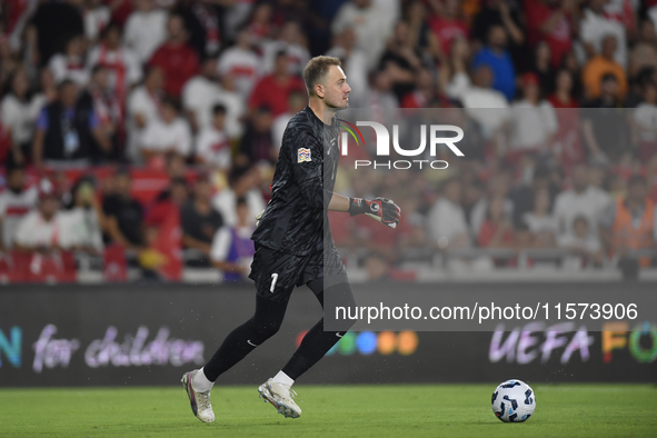 Mert Gunok of Turkey  during the UEFA Nations League 2024/25 League B Group B4 match between Turkiye and Iceland at Gursel Aksel Stadium on...