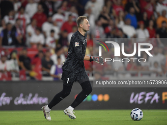 Mert Gunok of Turkey  during the UEFA Nations League 2024/25 League B Group B4 match between Turkiye and Iceland at Gursel Aksel Stadium on...