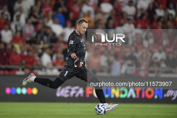 Mert Gunok of Turkey  during the UEFA Nations League 2024/25 League B Group B4 match between Turkiye and Iceland at Gursel Aksel Stadium on...