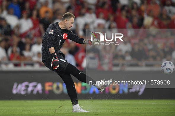 Mert Gunok of Turkey  during the UEFA Nations League 2024/25 League B Group B4 match between Turkiye and Iceland at Gursel Aksel Stadium on...