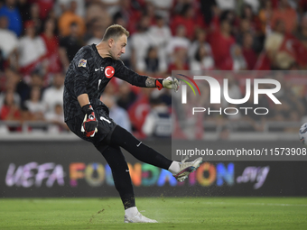 Mert Gunok of Turkey  during the UEFA Nations League 2024/25 League B Group B4 match between Turkiye and Iceland at Gursel Aksel Stadium on...