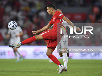 Mert Muldur of Turkey  during the UEFA Nations League 2024/25 League B Group B4 match between Turkiye and Iceland at Gursel Aksel Stadium on...