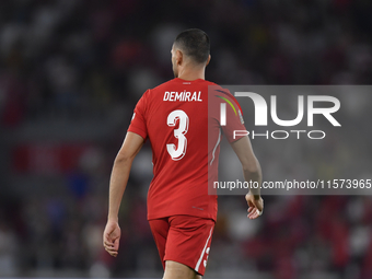 Merih Demiral of Turkey  during the UEFA Nations League 2024/25 League B Group B4 match between Turkiye and Iceland at Gursel Aksel Stadium...