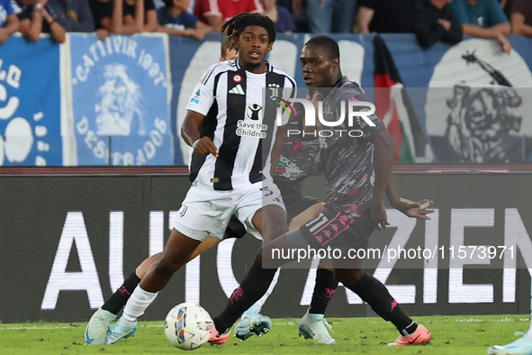 Emmanuel Gyasi of Empoli FC controls the ball during the Serie A match between Empoli FC and Juventus FC in Empoli, Italy, on September 14,...