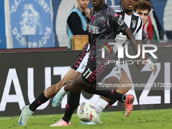 Emmanuel Gyasi of Empoli FC controls the ball during the Serie A match between Empoli FC and Juventus FC in Empoli, Italy, on September 14,...