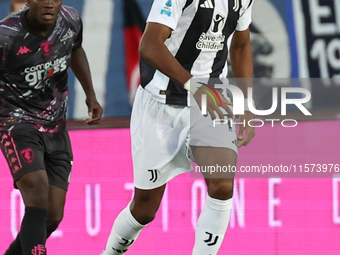 Khephren Thuram of Juventus FC controls the ball during the Serie A match between Empoli FC and Juventus FC in Empoli, Italy, on September 1...