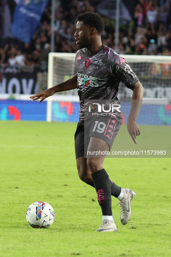 Emmanuel Ekong of Empoli FC controls the ball during the Serie A match between Empoli FC and Juventus FC in Empoli, Italy, on September 14,...