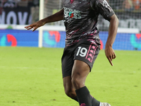 Emmanuel Ekong of Empoli FC controls the ball during the Serie A match between Empoli FC and Juventus FC in Empoli, Italy, on September 14,...