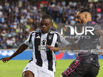 Pierre Kalulu of Juventus FC controls the ball during the Serie A match between Empoli FC and Juventus FC in Empoli, Italy, on September 14,...